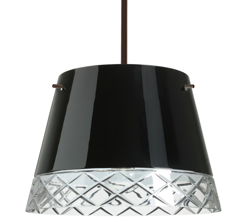 Besa Stem Pendant Amelia 18 Bronze Black/Hand-Cut 3x100W A19