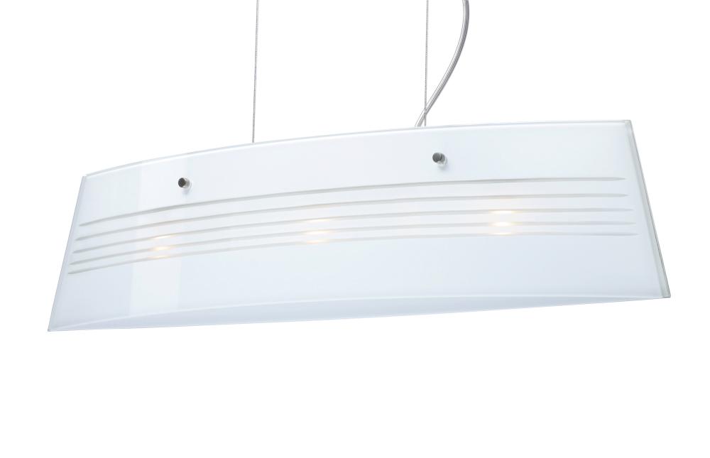 Besa Pendant Silhouette 28 Satin Nickel Opal Cut 3x5W LED