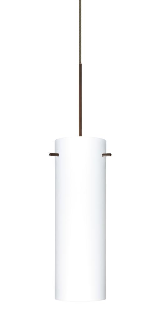 Besa Copa Pendant, Opal Matte, Bronze, 1x5W LED