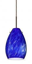 Besa Lighting 1BC-171386-LED-BR - Besa Pendant Pera 6 Bronze Blue Cloud 1x5W LED