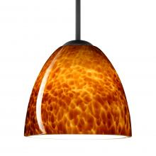 Besa Lighting 1BC-757218-BK - Besa Sasha Pendant Black Amber Cloud 1x50W MAX E12 Base