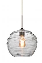 Besa Lighting 1JC-462761-EDIL-BR - Besa Wave 10 Pendant Bronze Clear 1x8W LED Filament