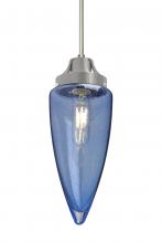 Besa Lighting 1JC-SULUBL-EDIL-SN - Besa, Sulu Cord Pendant, Blue Bubble, Satin Nickel Finish, 1x4W LED Filament