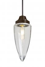 Besa Lighting 1JC-SULUCL-EDIL-BR - Besa, Sulu Cord Pendant, Clear Bubble, Bronze Finish, 1x4W LED Filament