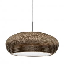 Besa Lighting 1JC-VENUS-LED-SN-L - Besa, Venus Cord Pendant, Satin Nickel Finish, 1x9W LED, 15Ft. Cord