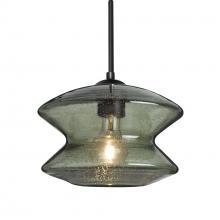 Besa Lighting 1JC-ZENMS-BK - Besa, Zen Cord Pendant, Moss Bubble, Black Finish, 1x60W MAX E26 Base