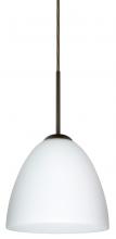 Besa Lighting 1JT-447007-LED-BR - Besa Vila LED Pendant Opal Matte Bronze 1x9W LED