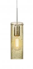 Besa Lighting 1JT-JUNI10GD-EDIL-SN-L - Besa, Juni 10 Cord Pendant, Gold Bubble, Satin Nickel, 1x4W LED Filament, 15Ft. Cord