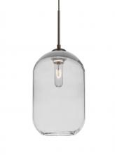 Besa Lighting 1JT-OMEGA12CL-BR - Besa, Omega 12 Cord Pendant,Clear, Bronze Finish, 1x60W Medium Base