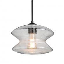 Besa Lighting 1JT-ZENCL-BK - Besa, Zen Cord Pendant, Clear Bubble, Black Finish, 1x60W MAX E26 Base