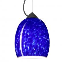 Besa Lighting 1KX-169786-BK - Besa Lucia Stem Pendant Blue Cloud Black 1x100W MAX E26 Base