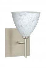 Besa Lighting 1SW-177919-LED-SN-SQ - Besa Wall With SQ Canopy Mia Satin Nickel Carrera 1x5W LED