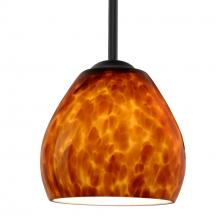 Besa Lighting 1TT-412218-BK - Besa Bolla Pendant Black Amber Cloud 1x50W MAX E12 Base