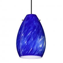 Besa Lighting 1XC-171386-BK - Besa Pendant Pera 6, Black Finish, Blue Cloud 1x50W MAX GY6.35 Base