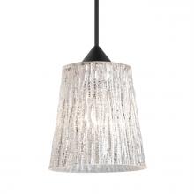 Besa Lighting 1XC-5125GL-BK - Besa Pendant Nico 4, Black Finish, Stone Glitter 1x35W MAX GY6.35 Base