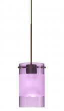 Besa Lighting 1XC-6524EA-LED-BR - Besa Pendant Scope Bronze Amethyst/Frost 1x5W LED Mr16