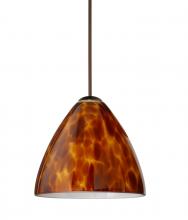 Besa Lighting 1XT-177918-LED-BR - Besa Pendant Mia Bronze Amber Cloud 1x5W LED