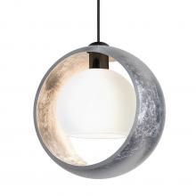 Besa Lighting 1XT-4293SS-BK - Besa Pendant Pogo, Black Finish, Silver/Inner Silver 1x35W MAX GY6.35 Base