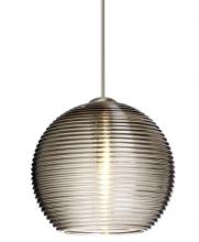 Besa Lighting 1XT-461502-LED-SN - Besa Pendant Kristall 6 Satin Nickel Smoke 1x5W LED