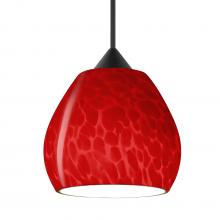 Besa Lighting 1XT-5605RC-BK - Besa Pendant Tay Tay, Black Finish, Red Cloud 1x50W MAX GY6.35 Base