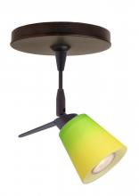 Besa Lighting 1SP-5042GY-BR - Besa Spotlight Canto 3 Bronze Bicolor Green/Yellow 1x35W Halogen Mr11