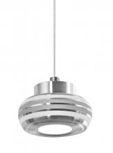 Besa Lighting 1XT-FLOW00-FRSL-LED-SN - Besa, Flower Cord Pendant, Frost/Silver, Satin Nickel Finish, 1x6W LED