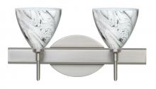 Besa Lighting 2SW-1779MG-LED-SN - Besa Wall Mia Satin Nickel Marble Grigio 2x5W LED