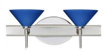 Besa Lighting 2SW-282484-LED-CR - Besa Wall Kona Chrome Blue Starpoint 2x5W LED