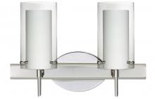 Besa Lighting 2SW-C44007-LED-CR - Besa Pahu 4 Wall 2SW Clear/Opal Chrome 2x5W LED