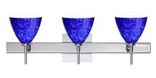 Besa Lighting 3SW-177986-LED-CR-SQ - Besa Wall With SQ Canopy Mia Chrome Blue Cloud 3x5W LED