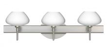 Besa Lighting 3SW-541007-LED-SN - Besa Wall Peri Satin Nickel Opal Matte 3x5W LED