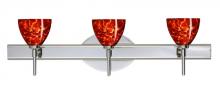 Besa Lighting 3SW-185841-LED-CR - Besa Divi Wall 3SW Garnet Chrome 3x5W LED