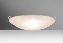 Besa Lighting 8419GL-MED-SN - Besa Ceiling Sonya 17 Satin Nickel Glitter 3x100W Medium Base