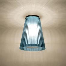 Besa Lighting DIONBLC-BK - Dion Ceiling, Blue Shade, Black Finish, 1x60W E26 Base