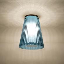 Besa Lighting DIONBLC-BR - Dion Ceiling, Blue Shade, Bronze Finish, 1x60W E26 Base