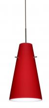 Besa Lighting J-4124RM-BR - Besa Cierro Pendant For Multiport Canopy Bronze Ruby Matte 1x100W Medium Base