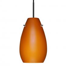 Besa Lighting J-412680-BK - Besa Pera 9 Pendant For Multiport Canopy Black Amber Matte 1x100W MAX E26 Base