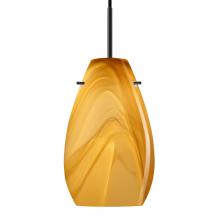 Besa Lighting J-4126HN-BK - Besa Pera 9 Pendant For Multiport Canopy Black Honey 1x100W MAX E26 Base