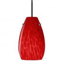 Besa Lighting J-4126RC-BK - Besa Pera 9 Pendant For Multiport Canopy Black Red Cloud 1x100W MAX E26 Base