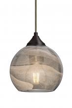 Besa Lighting J-JILLYSM-EDIL-BR - Besa, Jilly Cord Pendant For Multiport Canopy, Vapor Smoke, Bronze Finish, 1x5W LED F