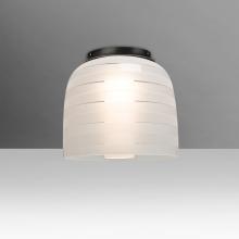 Besa Lighting MITZI7FRC-BK - Besa Mitzi 7 Ceiling, Frost, Black, 1x60W E26 Base