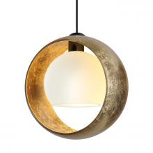 Besa Lighting RXP-4293GG-BK - Besa Pendant Pogo, Black Finish, Gold/Inner Gold 1x35W MAX GY6.35 Base