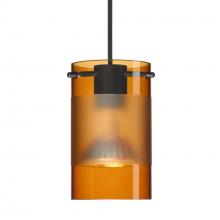 Besa Lighting RXP-6524EG-BK - Besa Pendant Scope, Black Finish, Armagnac/Frost 1x50W MAX GY6.35 Base Mr16