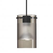 Besa Lighting RXP-6524ES-BK - Besa Pendant Scope, Black Finish, Smoke/Frost 1x50W MAX GY6.35 Base Mr16