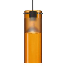 Besa Lighting RXP-6527EG-BK - Besa Pendant Scope 7, Black Finish, Armagnac/Frost 1x50W MAX GY6.35 Base