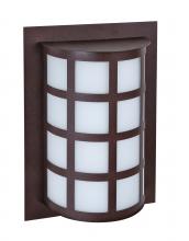 Besa Lighting SCALA13-SW-LED-BR - Besa Outdoor Scala 13 Bronze Satin White 1x8W LED