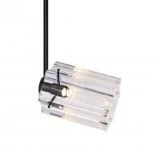 Besa Lighting SP-ICE4CL-18-BK - Besa Ice 4 Spotlight with 18" stem, Clear Glass, Black Finish, 1x35W MAX GY6.35 Base