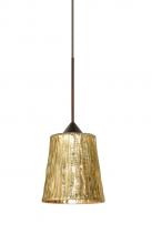 Besa Lighting X-5125GF-BR - Besa Pendant For Multiport Canopy Nico 4 Bronze Stone Gold Foil 1x35W Halogen