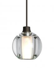 Besa Lighting X-BOCA5CL-BR - Besa, Boca 5 Cord Pendant For Multiport Canopies, Clear, Bronze Finish, 1x35W Halogen