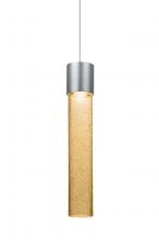 Besa Lighting X-WAND12GD-LED-SN - Besa, Wanda 12 Cord Pendant For Multiport Canopy, Gold Bubble, Satin Nickel Finish, 1